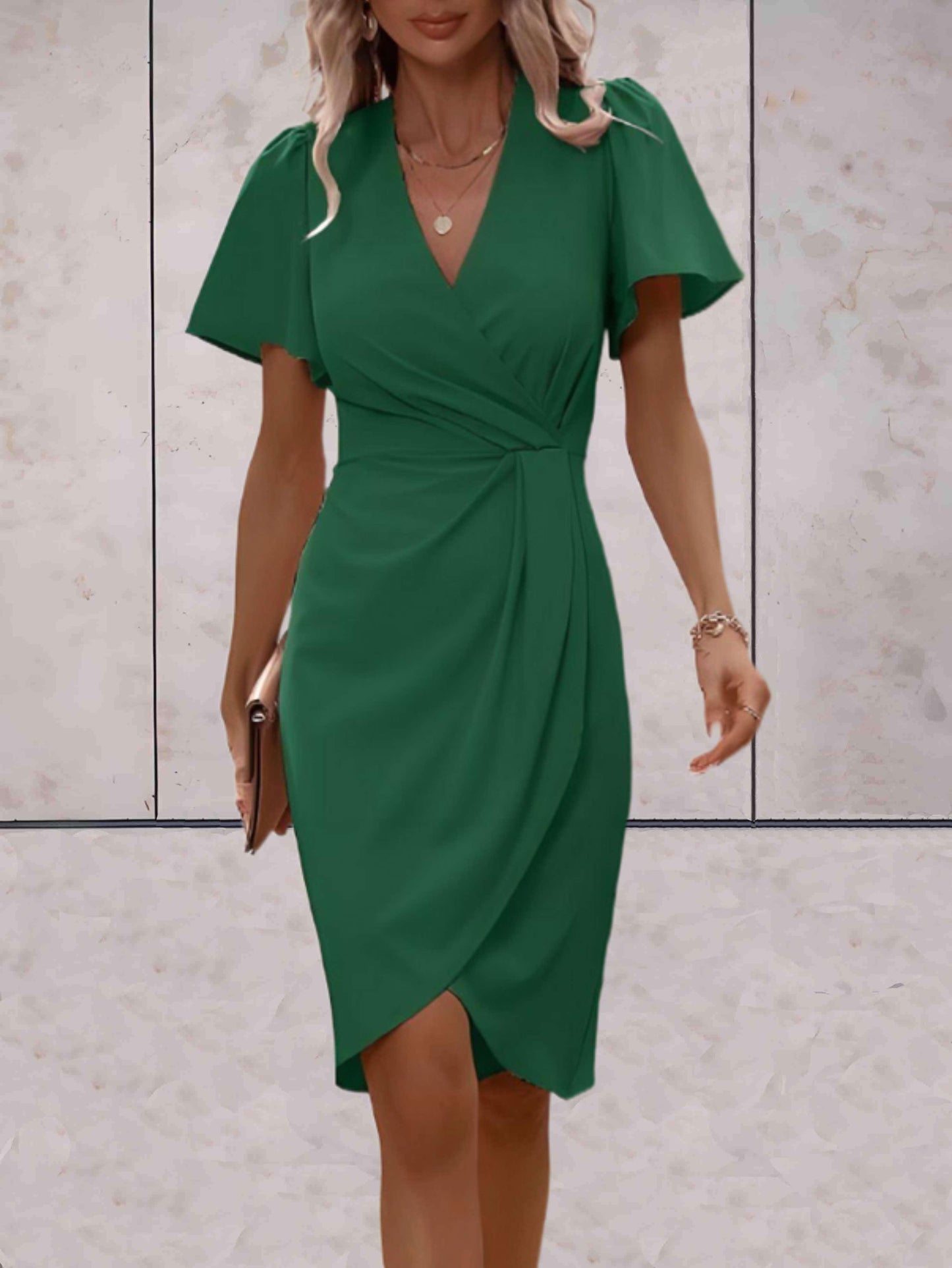 Vivienne | Women’s elegant wrap dress with V neck fit