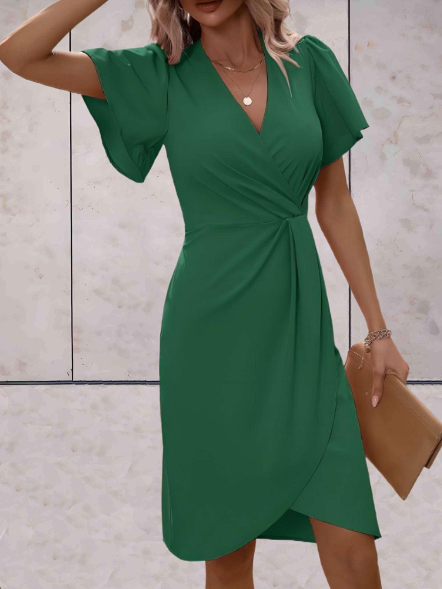 Vivienne | Women’s elegant wrap dress with V neck fit