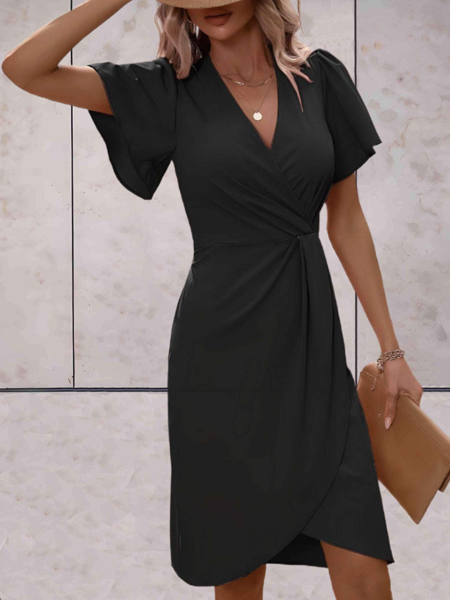 Vivienne | Women’s elegant wrap dress with V neck fit