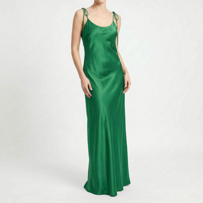 Lily | Floor Length Slip Dress with Satin Finish