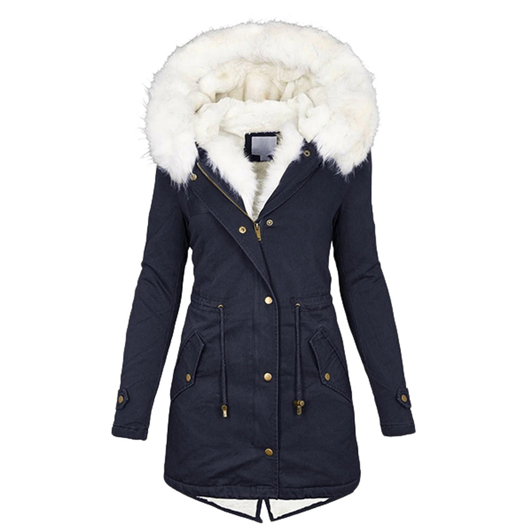 Heather | Elegant Winter Jacket with Hood and Button Details