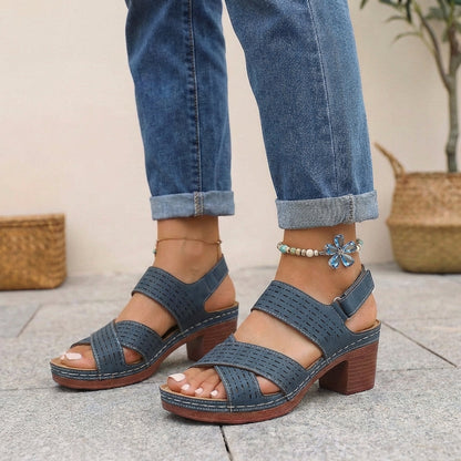 Ivory | Women’s comfort platform heel orthopedic sandals