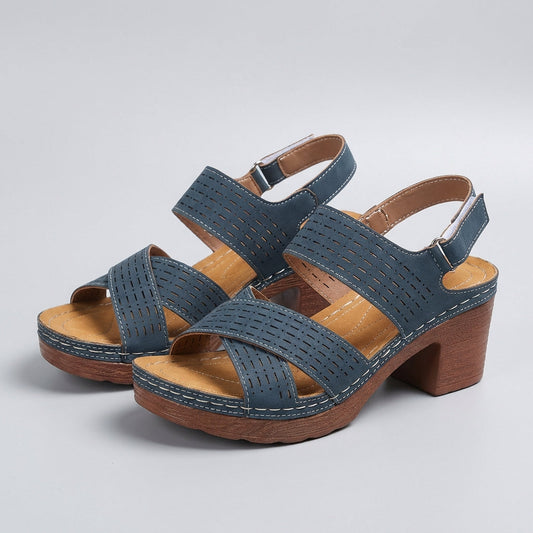 Ivory | Women’s comfort platform heel orthopedic sandals