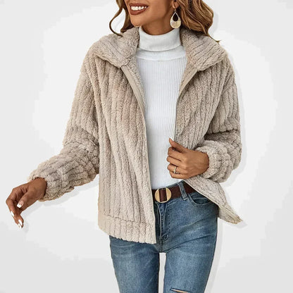 Lisa | Fluffy Cardigan with Zip-Up Front