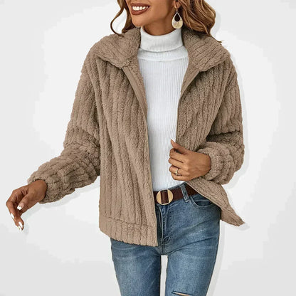 Lisa | Fluffy Cardigan with Zip-Up Front