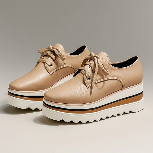 Velmora | Women Lace Up Platform Shoes with Thick Sole Design