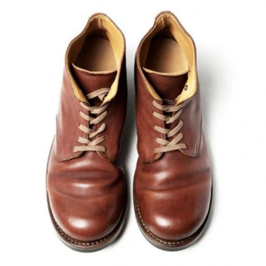 Larry | Men's Classic Leather Boots with Lace-Up Closure