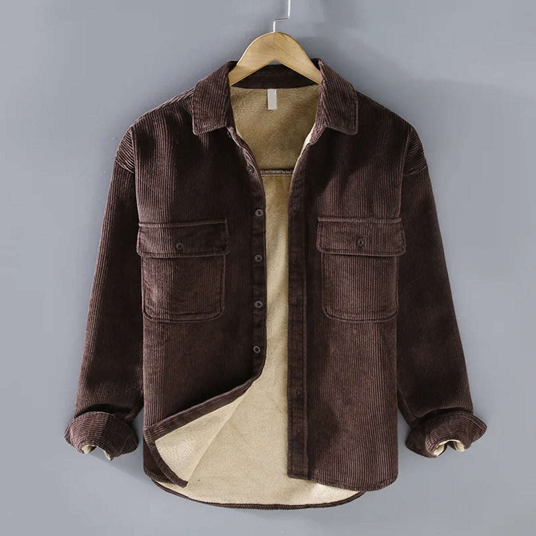 John | Corduroy Winter Jacket with Fleece Lining