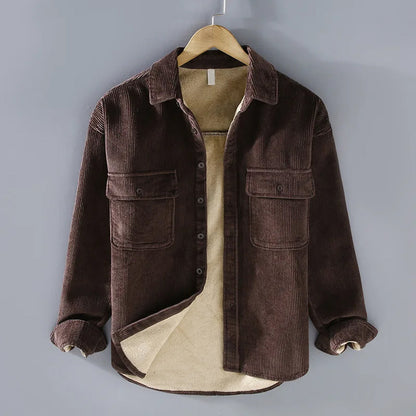John | Corduroy Winter Jacket with Fleece Lining