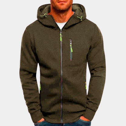 Ryan | Men's Casual Zip-Up Hoodie with Chest Zip Pocket