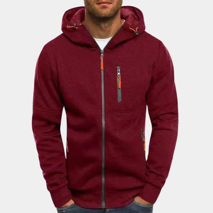Ryan | Men's Casual Zip-Up Hoodie with Chest Zip Pocket