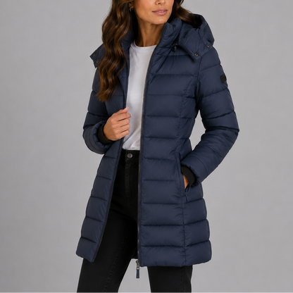 Quintilla | Women's Long Hooded Puffer Jacket with Insulated Winter Coat