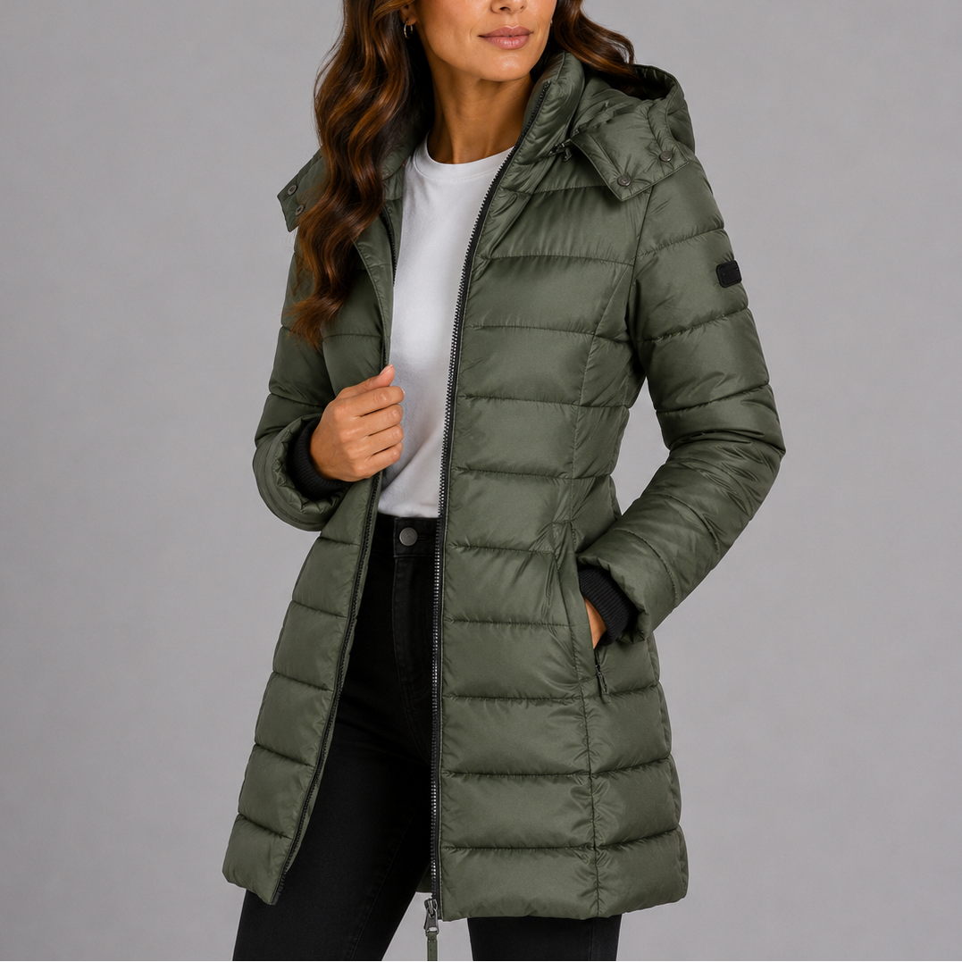 Quintilla | Women's Long Hooded Puffer Jacket with Insulated Winter Coat