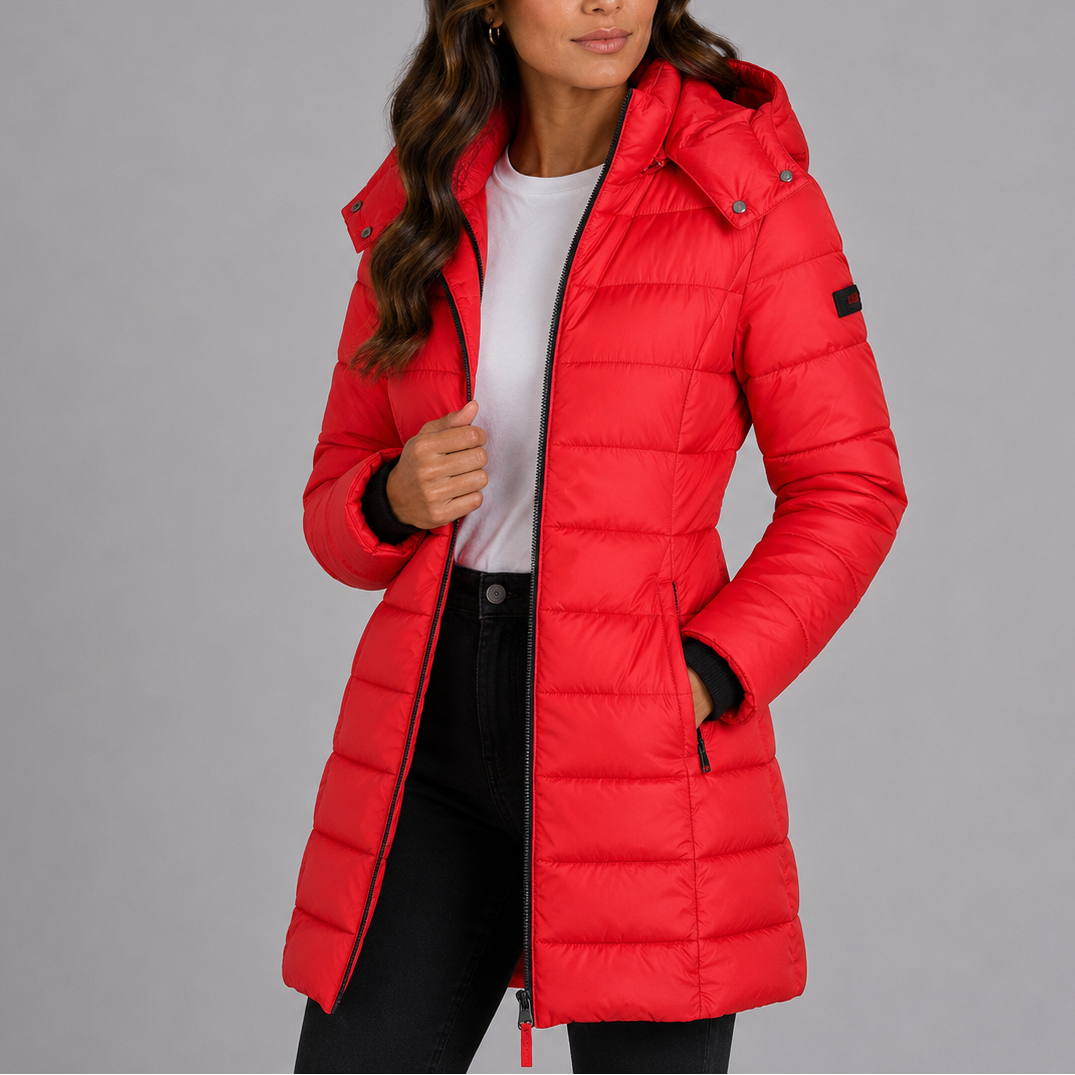 Quintilla | Women's Long Hooded Puffer Jacket with Insulated Winter Coat