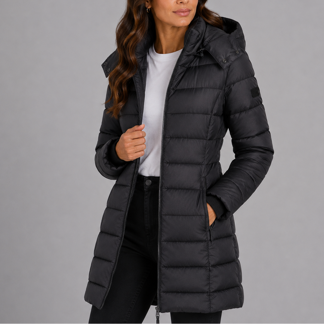 Quintilla | Women's Long Hooded Puffer Jacket with Insulated Winter Coat
