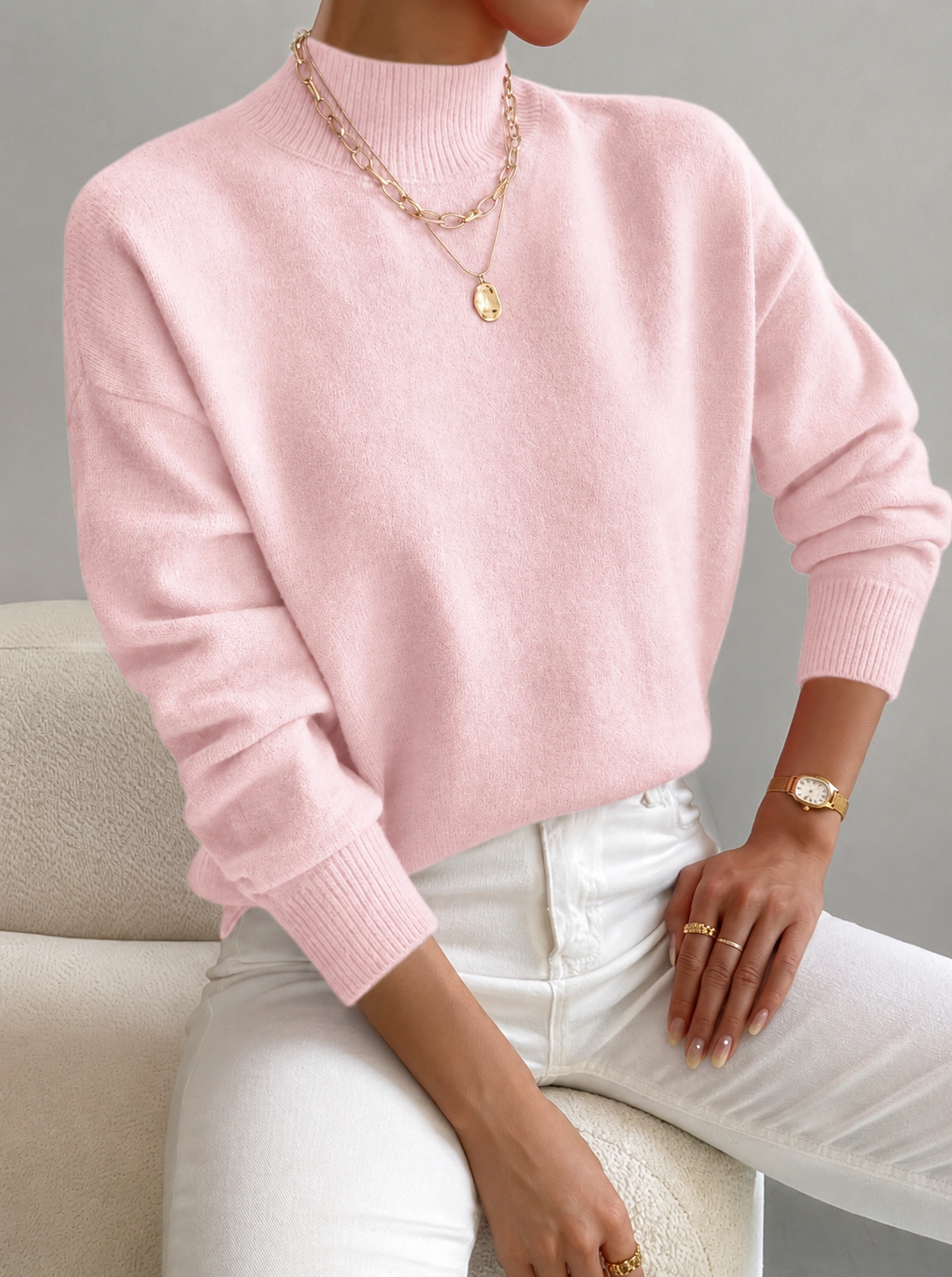 Elspeth | Elegant Turtleneck Sweater with Relaxed Fit