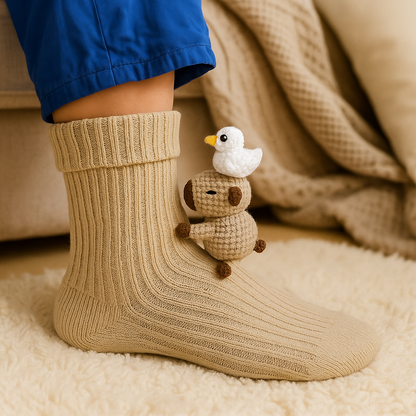Jacob | Unisex Non-Slip Cozy Winter Plush Slipper Socks