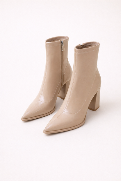 Addison | Women's Luxe Ankle Boots with Pointed Toe and Block Heel