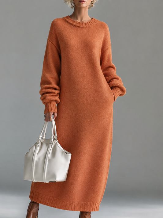 Elizabeth | Women's Oversized Knit Sweater Maxi Dress