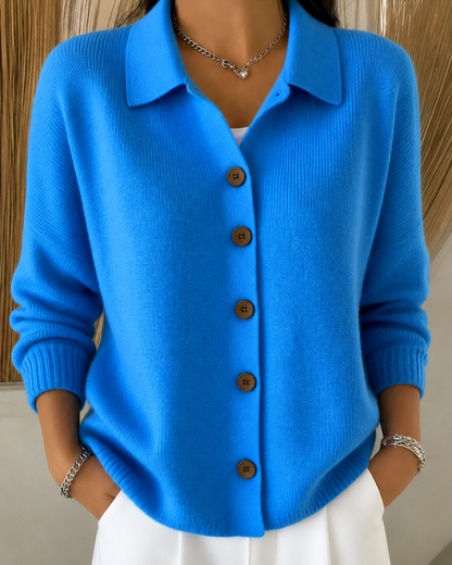 Margaret | Button Collar Cardigan with Long Sleeves