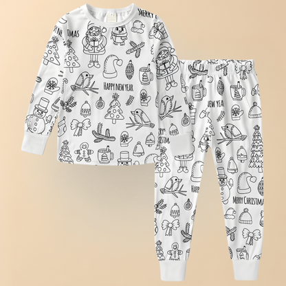 Kimberly | Creative Christmas Coloring Pajama Set