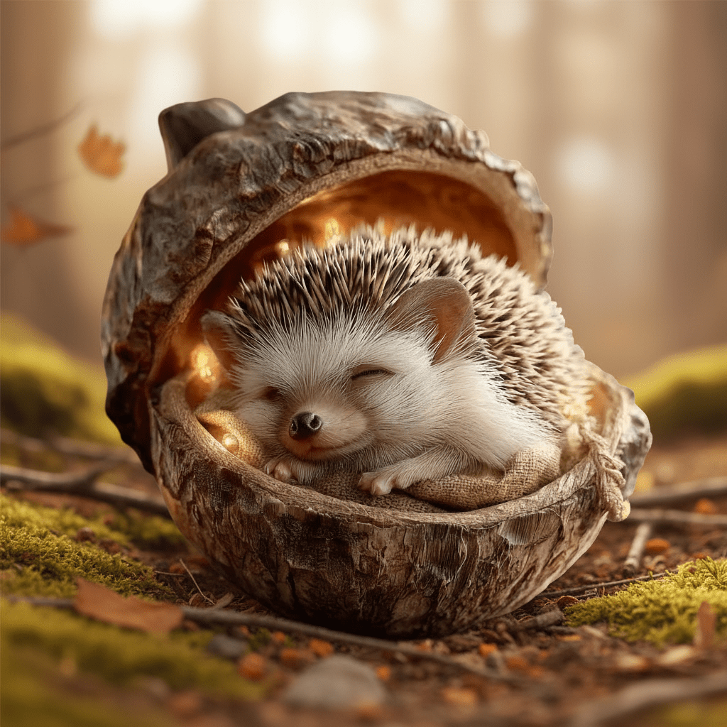 Handcrafted Woodland Animal Acorn Tree Ornaments Decorations