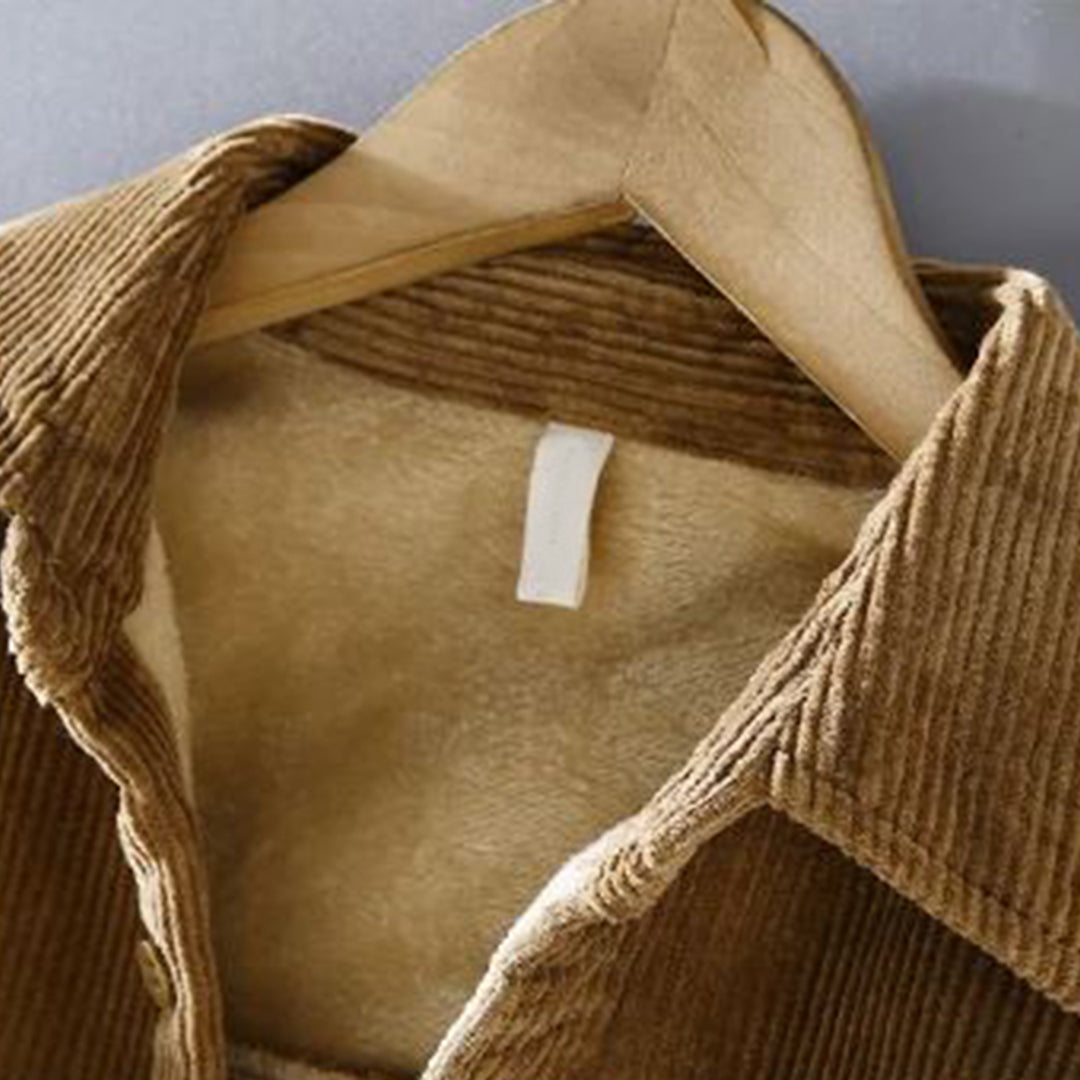 John | Corduroy Winter Jacket with Fleece Lining