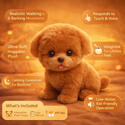Gregory | Interactive Plush Puppy Toy with Walking and Barking