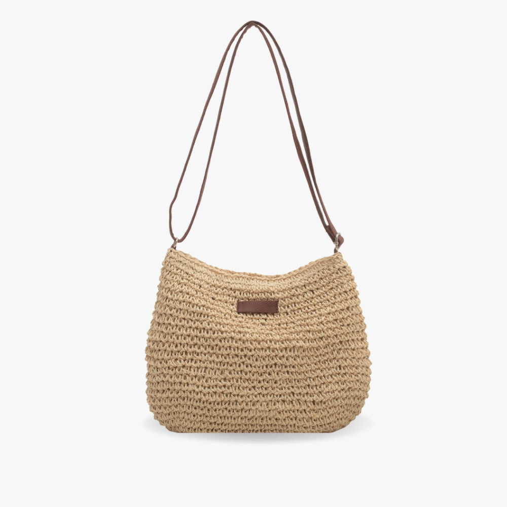 Alina | Women shoulder bag with woven texture and long strap