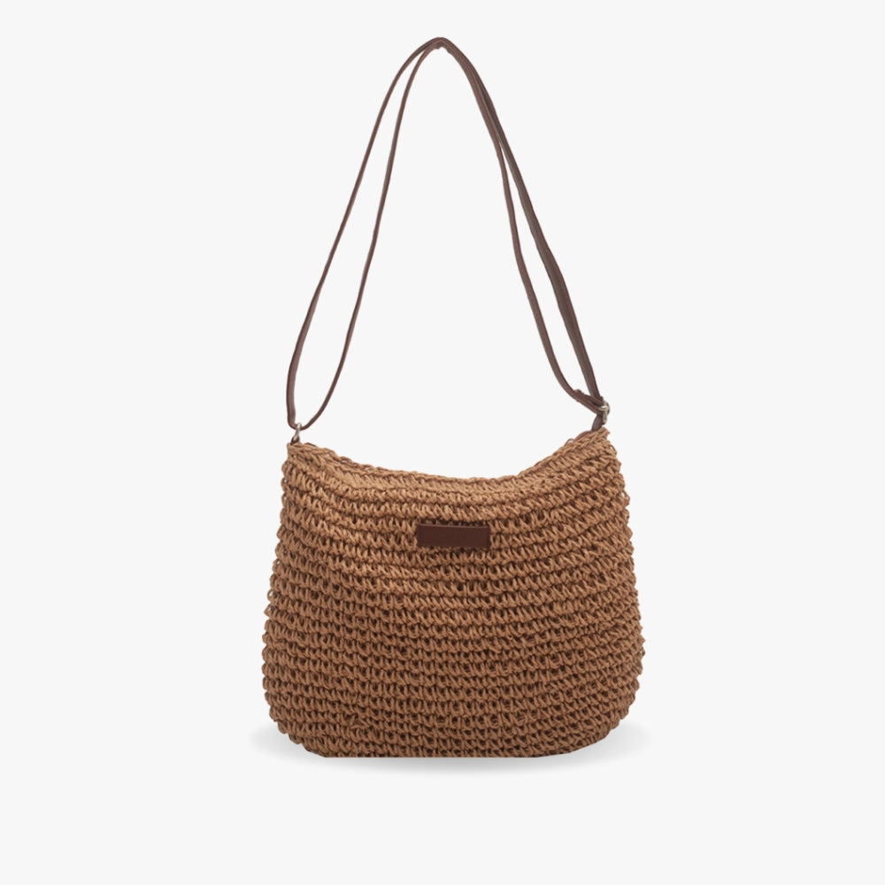 Alina | Women shoulder bag with woven texture and long strap