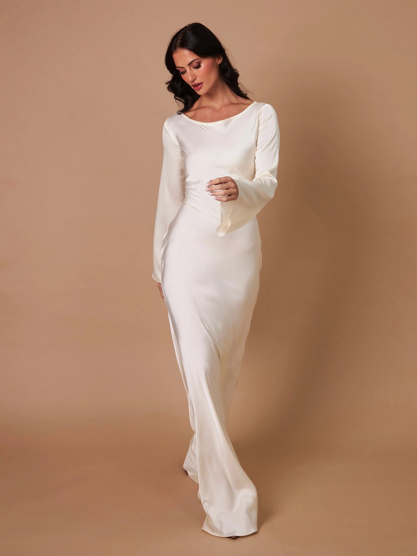 Natalie | Elegant long sleeve maxi dress with flowing fit