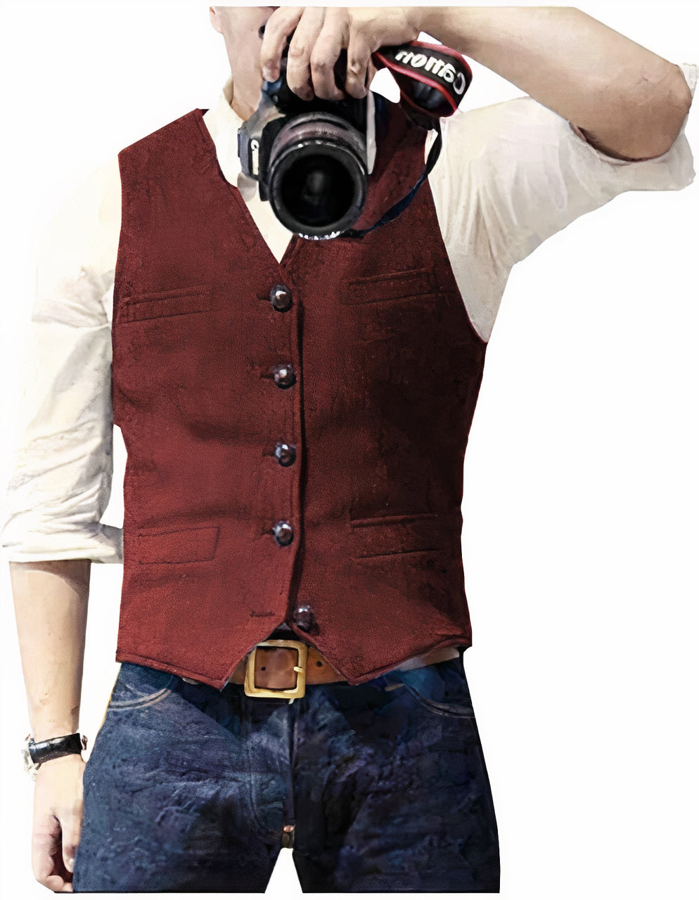 Mason | Men's Stylish Fashionable Vest with Button Closure