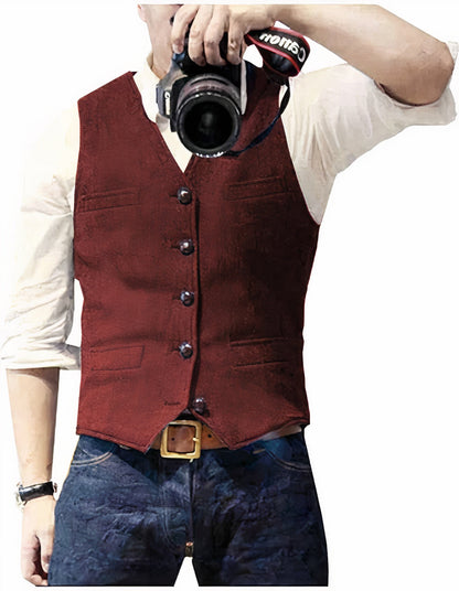 Mason | Men's Stylish Fashionable Vest with Button Closure