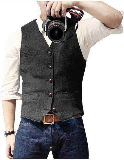 Mason | Men's Stylish Fashionable Vest with Button Closure