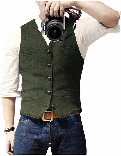 Mason | Men's Stylish Fashionable Vest with Button Closure