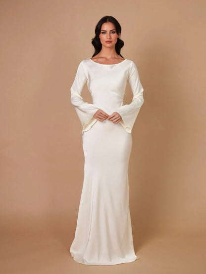 Natalie | Elegant long sleeve maxi dress with flowing fit