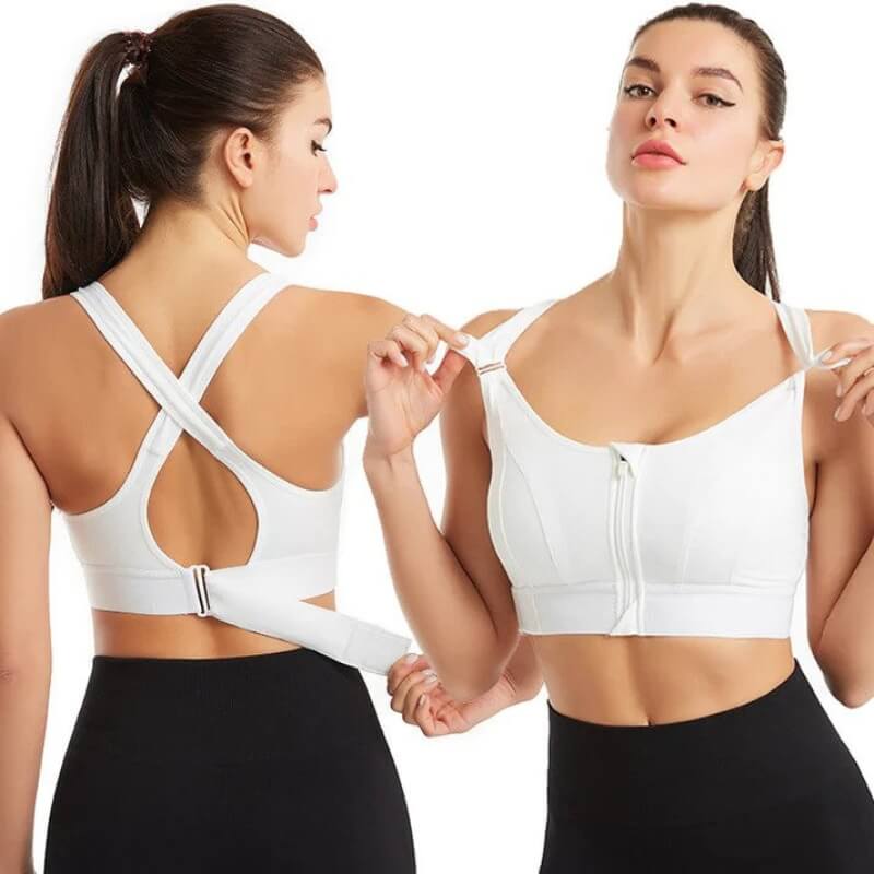 Charlotte | Sports Bra with Front Zip Closure