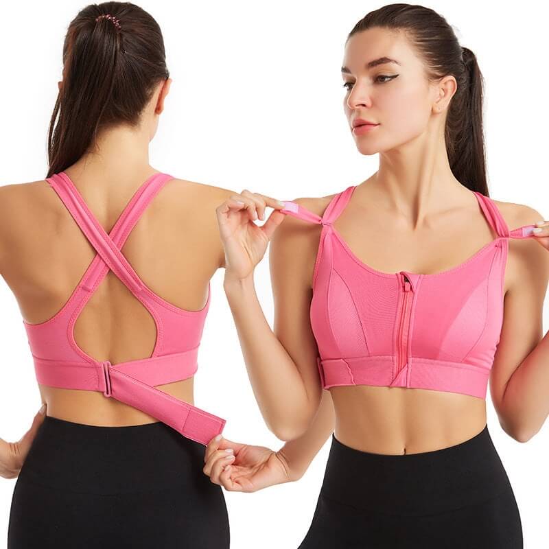 Charlotte | Sports Bra with Front Zip Closure