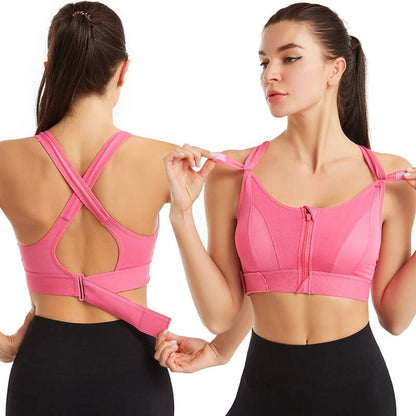 Charlotte | Sports Bra with Front Zip Closure