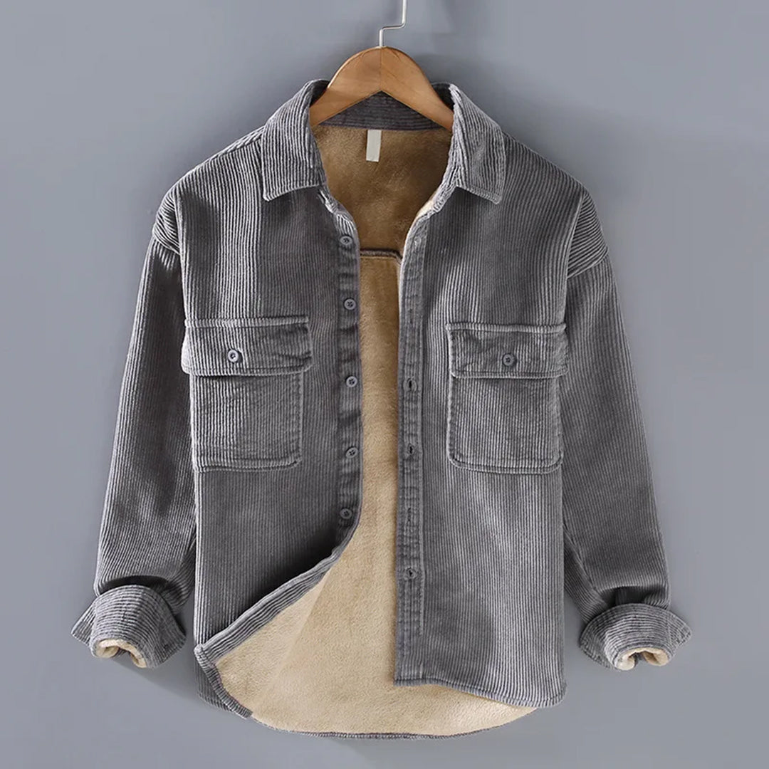 John | Corduroy Winter Jacket with Fleece Lining