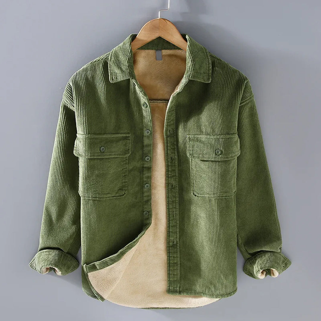 John | Corduroy Winter Jacket with Fleece Lining
