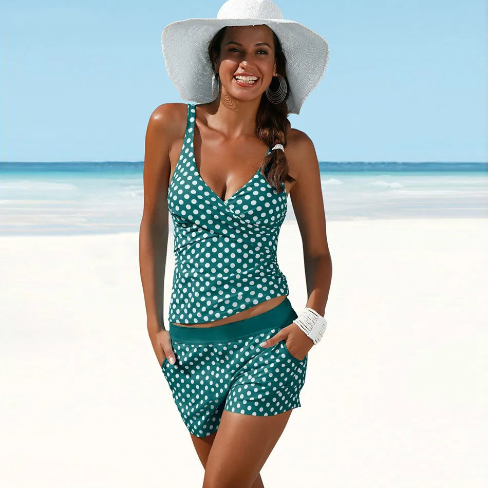 Amethyst | Women’s Adjustable Strap Two-Piece Tankini | Summer