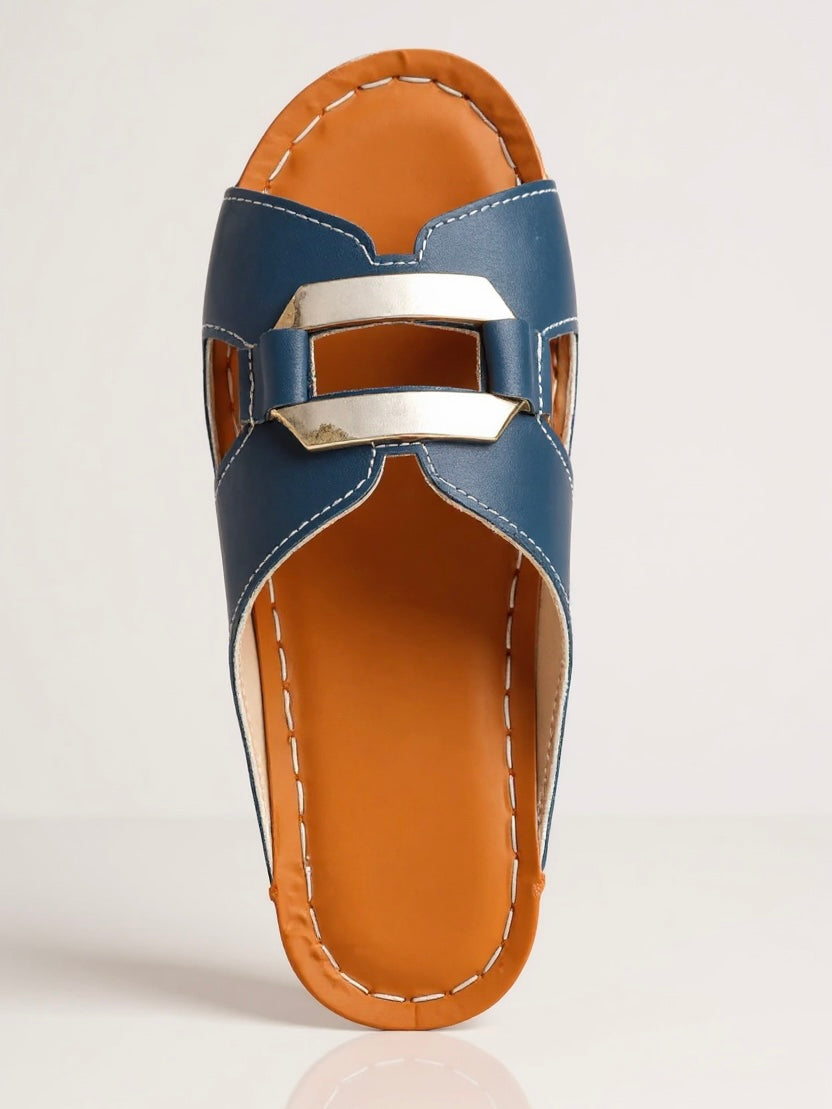 Abigail | Women Cushioned Slide Sandals with Adjustable Buckle