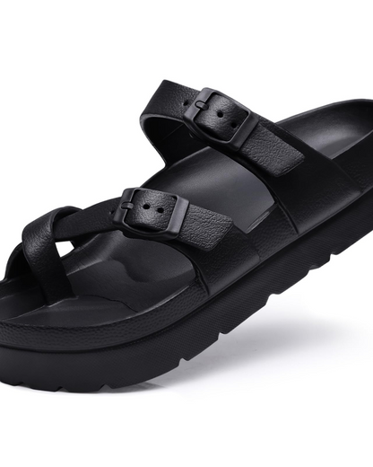 Rosalie | Women’s comfort platform sandals with buckle straps