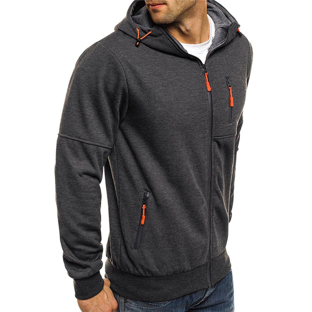 Ryan | Men's Casual Zip-Up Hoodie with Chest Zip Pocket