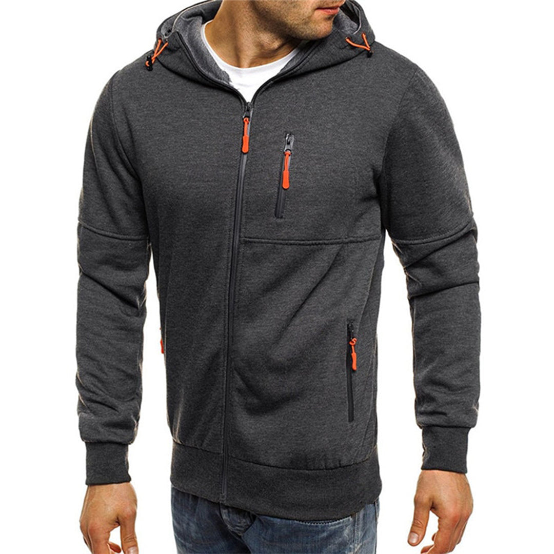 Ryan | Men's Casual Zip-Up Hoodie with Chest Zip Pocket