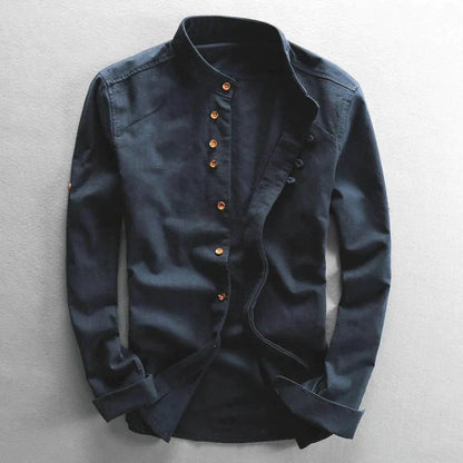Westin | Men’s Collarless Button-Front Shirt | Sleek