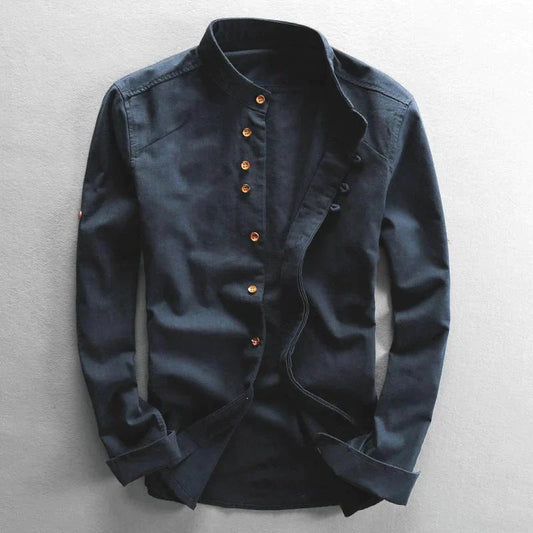 Westin | Men’s Collarless Button-Front Shirt | Sleek