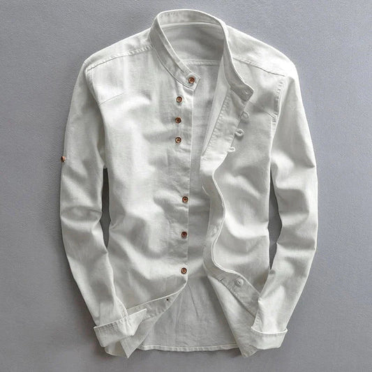 Westin | Men’s Collarless Button-Front Shirt | Sleek