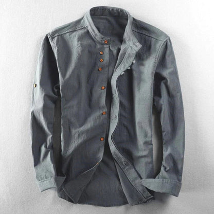 Westin | Men’s Collarless Button-Front Shirt | Sleek